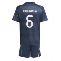 Real Madrid Eduardo Camavinga #6 Vonkajší Detský futbalový dres 2025-26 Krátky Rukáv (+ trenírky)